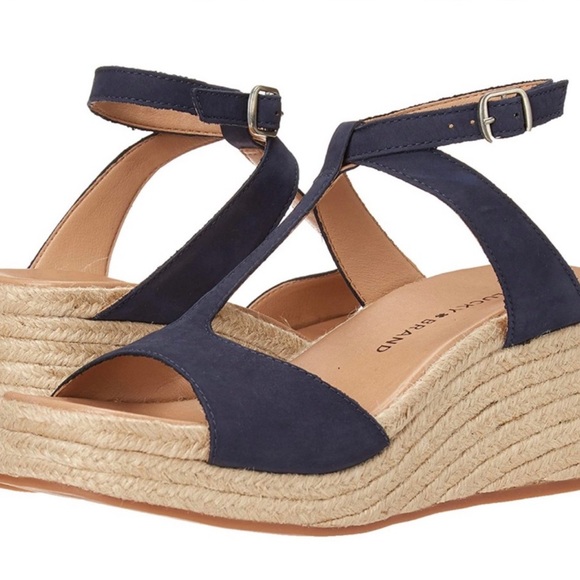Lucky Brand espadrille Wedge Sandal Navy size 6 - Picture 4 of 4